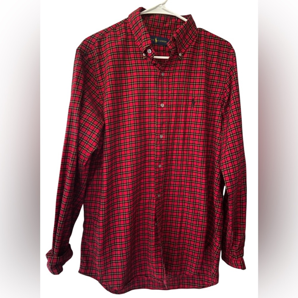 Polo by Ralph Lauren Red and Black Plaid Button-Down Shirt - Picture 2 of 3